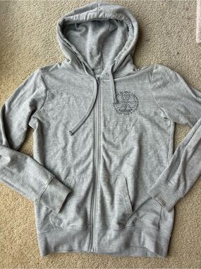 Hawaiian Island Creations Women’s Zip Up Logo Hoodie in Heather Grey